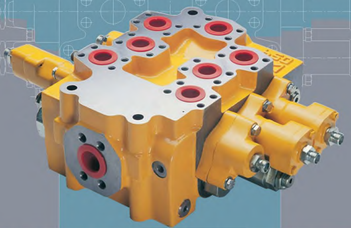 Клапан направления передвижной регулирующий для погрузчика (375 л/мин) HEMA MV059 Клапана впускные и выпускные